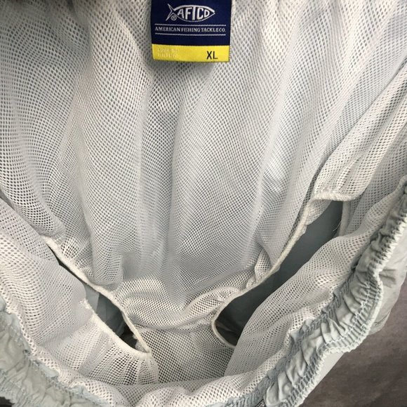 Aftco Mens Swim Trunks Shorts XL‎ Light Blue Mesh Liner Nylon Drawstring Pockets - Picture 8 of 10